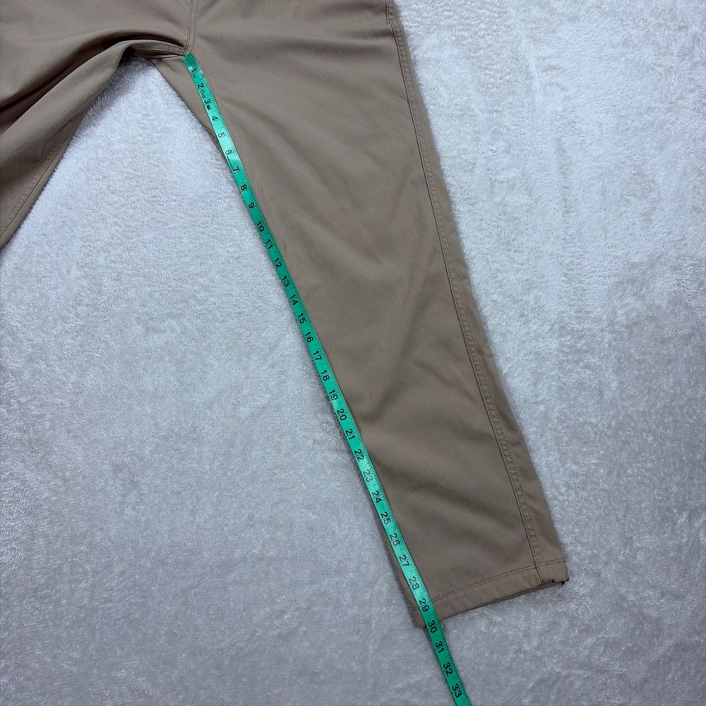 Western Rise AT Slim Rivet Pants Mens 36 Tan Technical Travel Stretch Trousers - Picture 8 of 10
